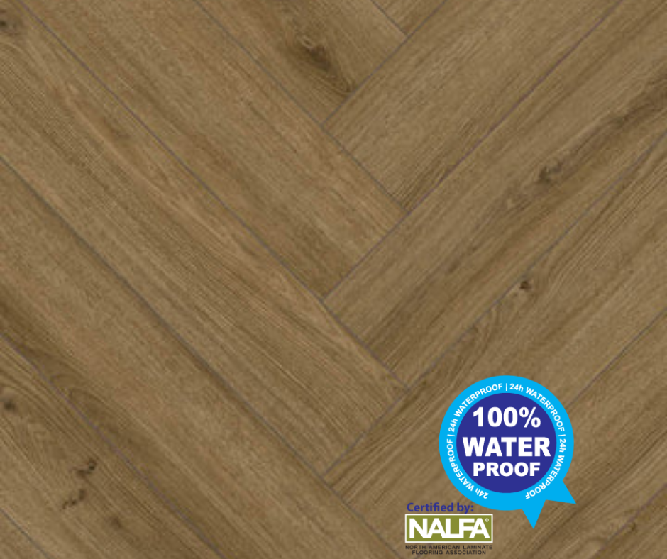 Водоустойчив ламиниран паркет Herringbone №0274 4V AC5/8mm (рибена кост)